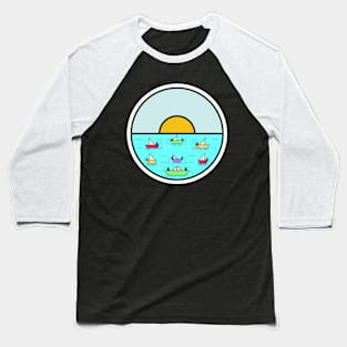 Fishing on A Boat Baseball T-Shirt